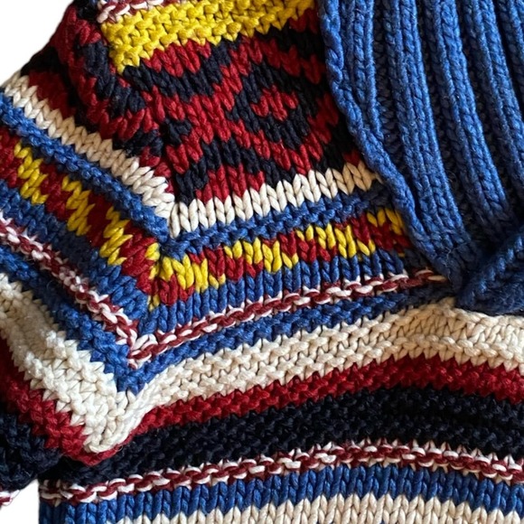 Zara Man Chunky Heavy Sweater Men’s Size XL Cowl Neck Fisherman's Acrylic Wool - Picture 8 of 16